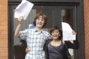 Martin Edwards and Marva Kreel celebrate their GCSE results at Park View Academy.