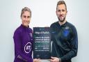 England captains Stewph Houghton and Harry kane were the first to make the new FA Pledge of Positivity.