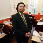 Ready to break free: Pupils at Wisdom School, in Philip Lane, with headteacher Ramazan Guveli could become part of Tottenham's first free school