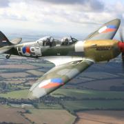 A Spitfire is due to be joined in a flypast by a Hurricane on Sunday