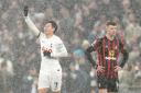 Son Heung-min celebrates scoring for Tottenham against Bournemouth
