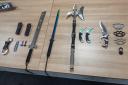 The weapons seized by police