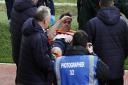 Harry Winks is stretchered off at Turf Moor. Picture: Action Images