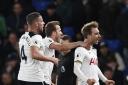 Harry Kane joins Christian Eriksen to celebrate his goal. Picture: Action Images