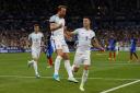 Harry Kane celebrates his second-half penalty but England went on to suffer defeat in France. Picture: Action Images