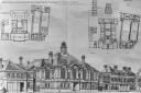 'Best of the old': a sketch of Tottenham Town Hall, copyright of copyright Bruce Castle Museum, Haringey Culture, Libraries