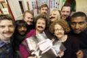 Furry faces: staff show off their Movember moustaches