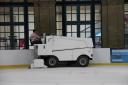 Deputy Leisure Services Manager, David Hetherington, operates the Zamboni to leave smooth sheets of ice for Ally Pally's skaters