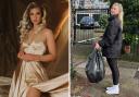 Beauty pageant contestant Jodie Whitehead picks up litter in Muswell Hill in her spare time