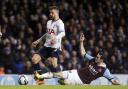 Kyle Walker takes on Matt Jarvis. Picture: Action Images