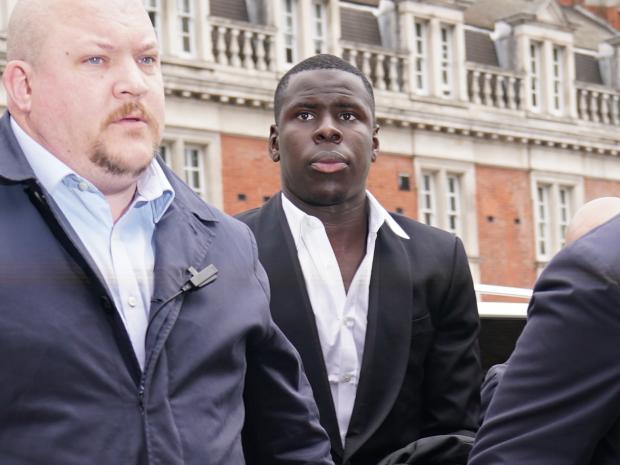Tottenham Independent: Zouma on his way into court ahead of the sentencing (PA)