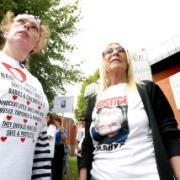 Protesters outside Holloway prison demand that Baby Peter's mother should not be allowed to appeal her five-year sentence