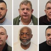 Clockwise from  top left: Ermal Shtrezi, Nigel Rogers. Terence Allen, Alexis Miranda, Frank Asante, Daniel Oliver all jailed for a total of 135 years for their part in the cocaine smuggling plot