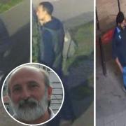These three men may have information about the assault of Ibrahim Pertek (inset)  in a Wood Green alley way