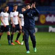 Mauricio Pochettino applauds the fans following Spurs' victory. Picture: Action Images