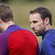 Harry Kane in conversation with England boss Gareth Southgate. Picture: Action Images