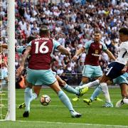 Dele Alli scores for Spurs against Burnley on Sunday. Picture: Action Images