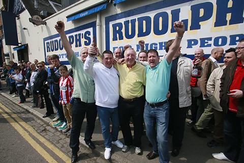 Hundreds packed into Rudolph's nightclub on its final day of opening before Tottenham Hotspur's last game of the season against Sunderland.