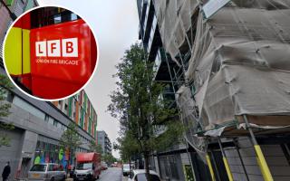 Fire in the third floor kitchen of a 12 storey block caused by electrical fault
